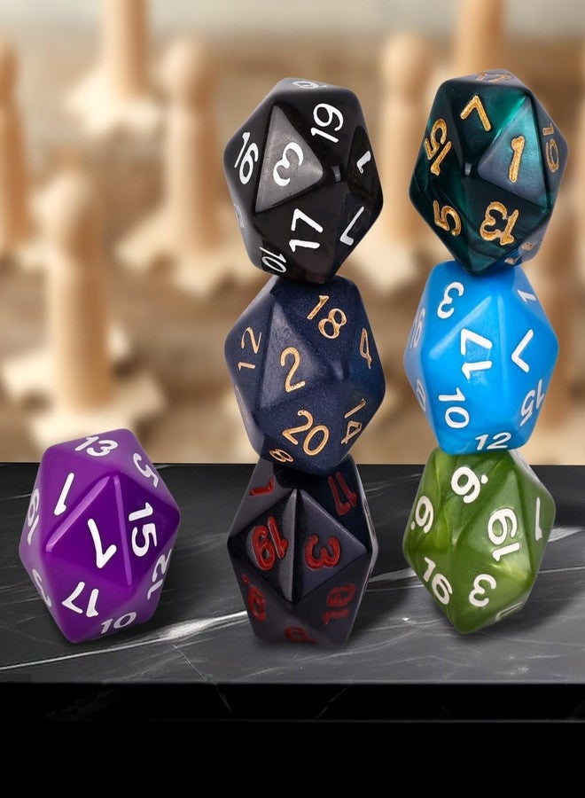BUWUSMU 150 Pieces Polyhedral Dice Sets - Multi-Colored Assortment with Black Pouch, Compatible with RPG MTG Tabletop Role-Playing Games(20-Sided Style) - Image 3